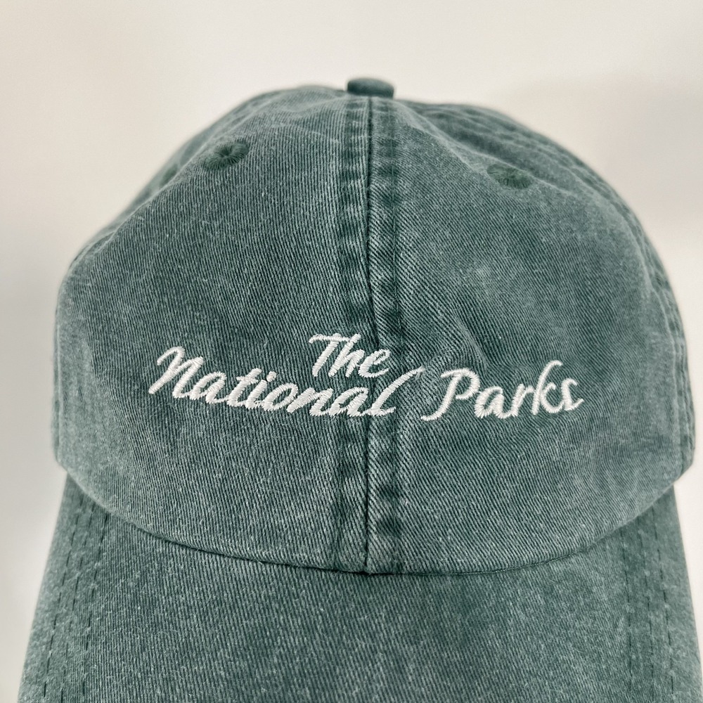The National Parks Hat Cap Fitted Unisex Green Embroidered Y2K Adams Brand - Picture 9 of 9